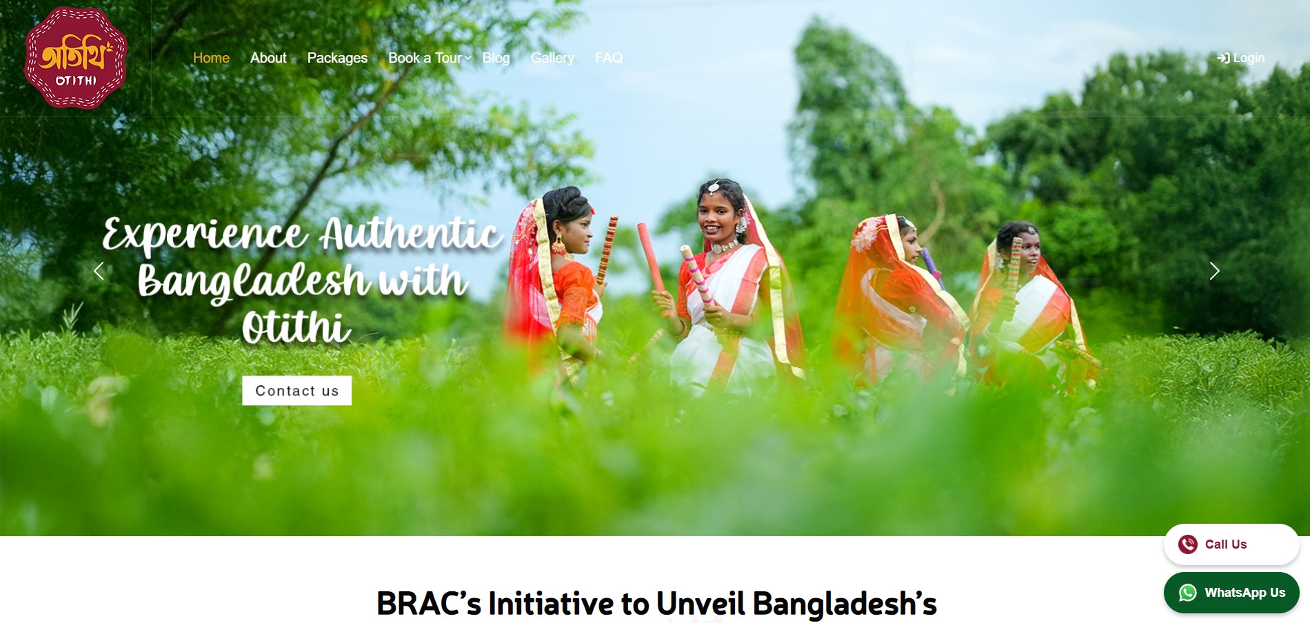 BRAC Otithi tourism and tour booking website